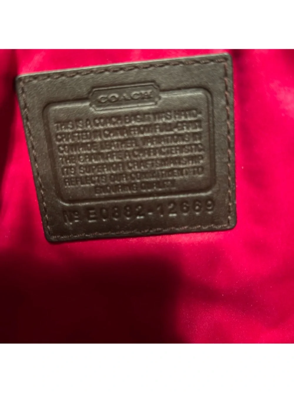 Coach brown leather 12X14 shoulder bag - Picture 6 of 9